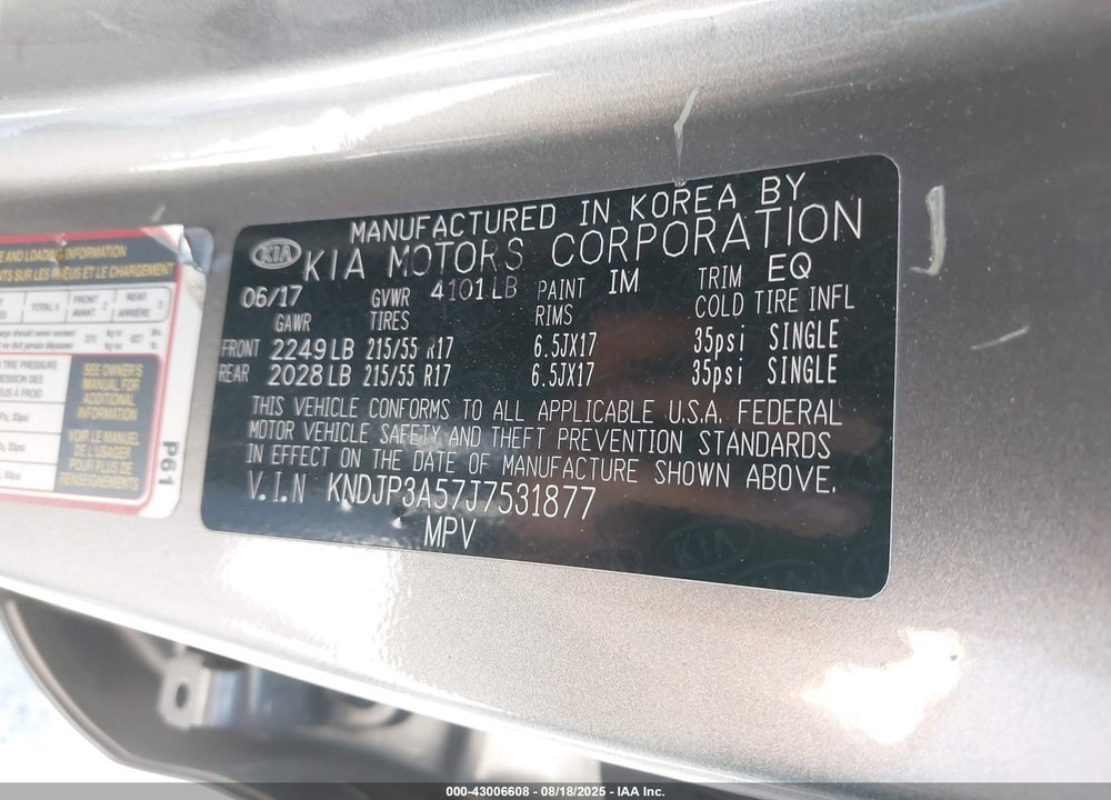2018 KIA SOUL VIN: KNDJP3A57J7531877