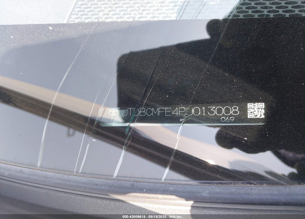 2023 TOYOTA COROLLA VIN: JTDBCMFE4PJ013008