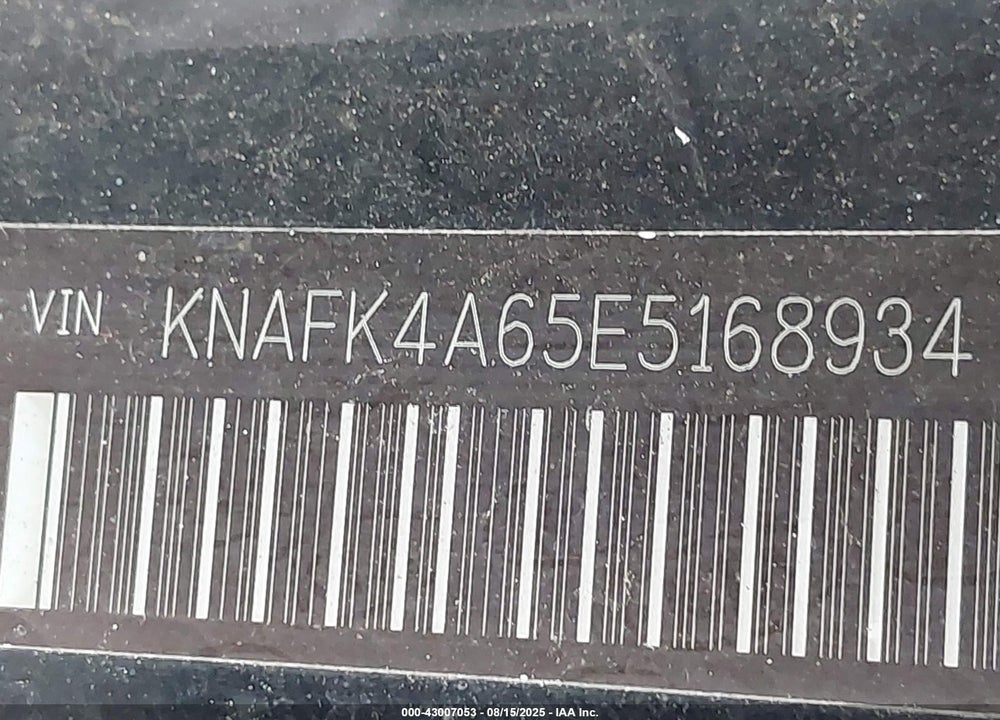 2014 KIA FORTE VIN: KNAFK4A65E5168934