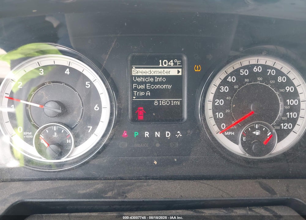 2019 RAM 1500 CLASSIC TRADESMAN 4X2 8' BOX VIN: 3C6JR6DT1KG507674