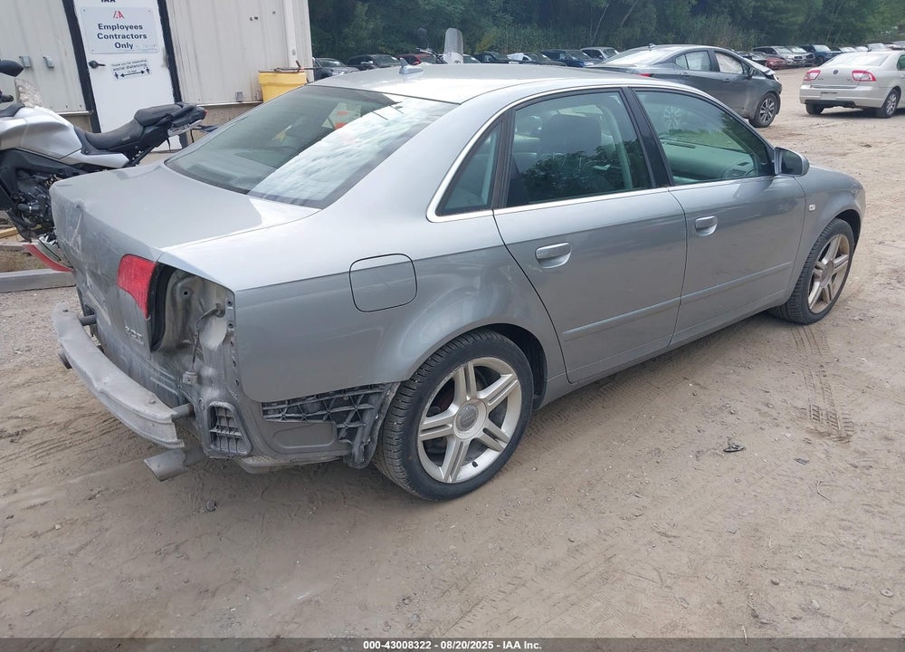 2007 AUDI A4 2.0T VIN: WAUDF78E97A219940