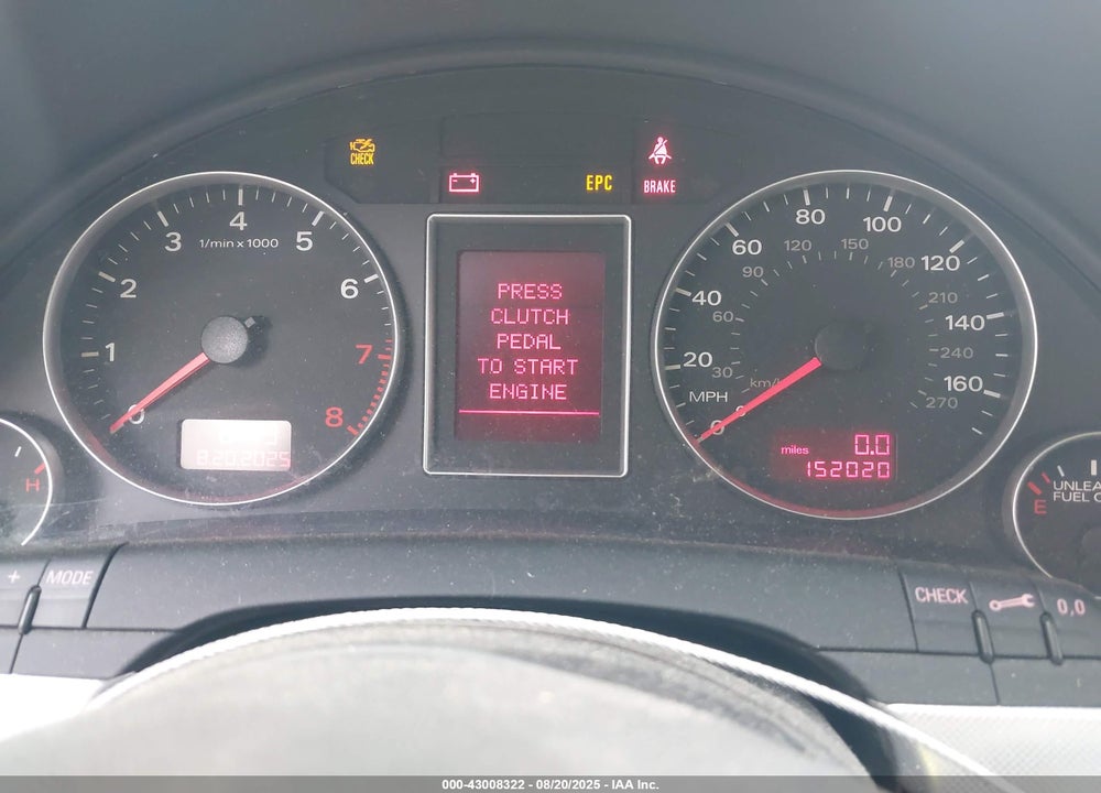 2007 AUDI A4 2.0T VIN: WAUDF78E97A219940