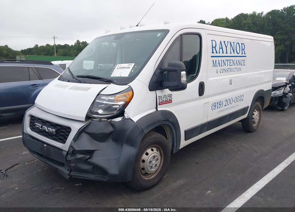 2019 RAM PROMASTER 1500 LOW ROOF 136 WB VIN: 3C6TRVAGXKE505508