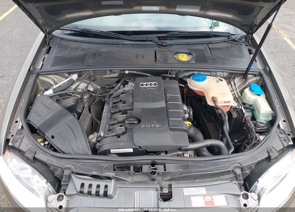 2008 AUDI A4 2.0T VIN: WAUDF48H38K001691