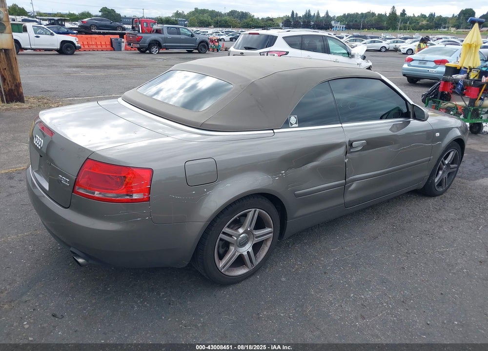2008 AUDI A4 2.0T VIN: WAUDF48H38K001691