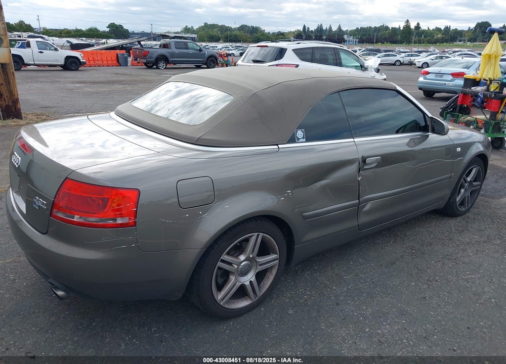 2008 AUDI A4 2.0T VIN: WAUDF48H38K001691