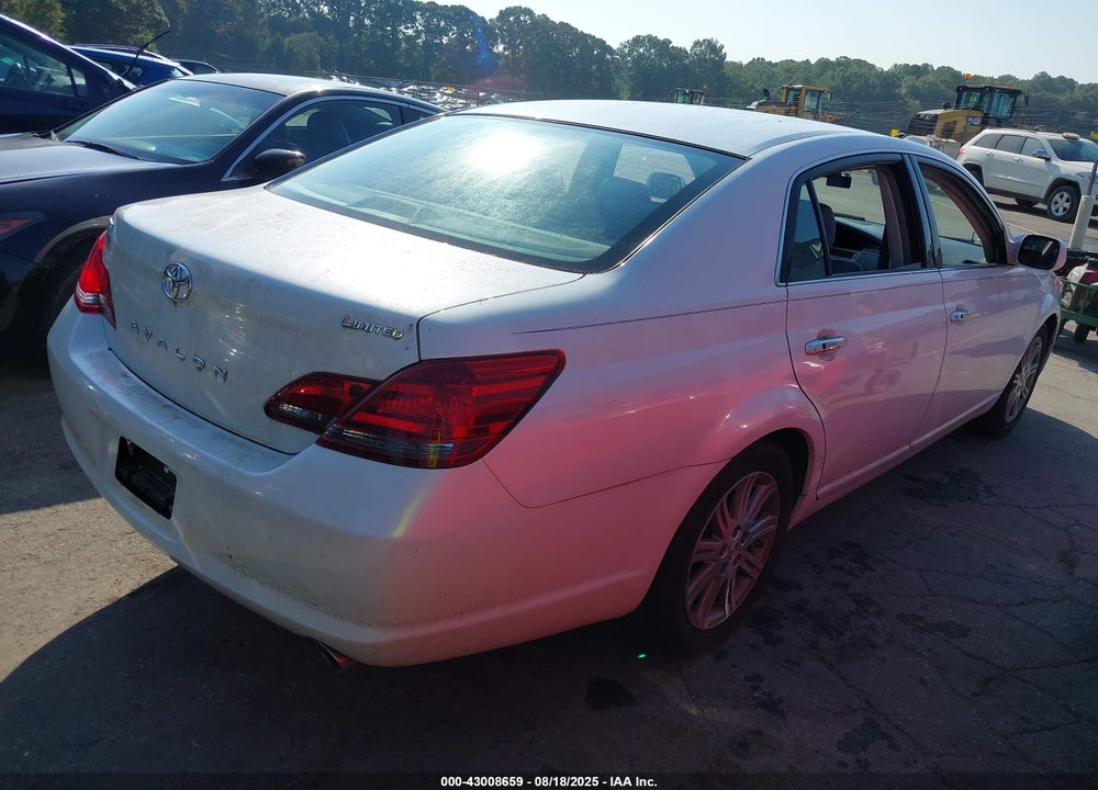 2008 TOYOTA AVALON LIMITED VIN: 4T1BK36B58U297098