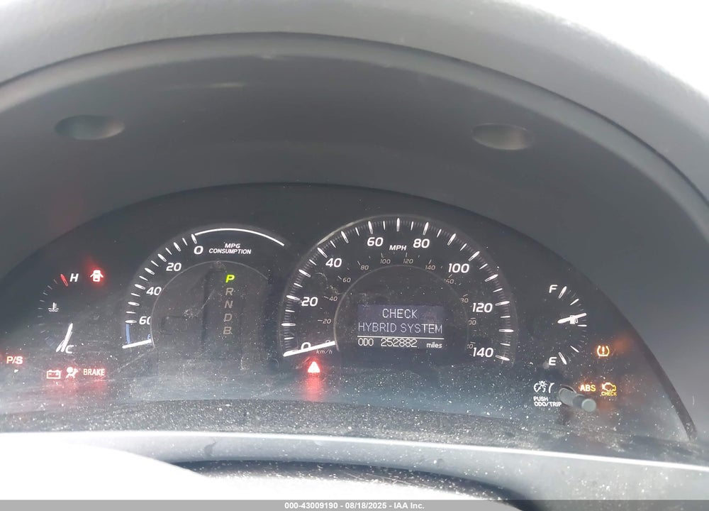 2007 TOYOTA CAMRY HYBRID VIN: JTNBB46K973041475