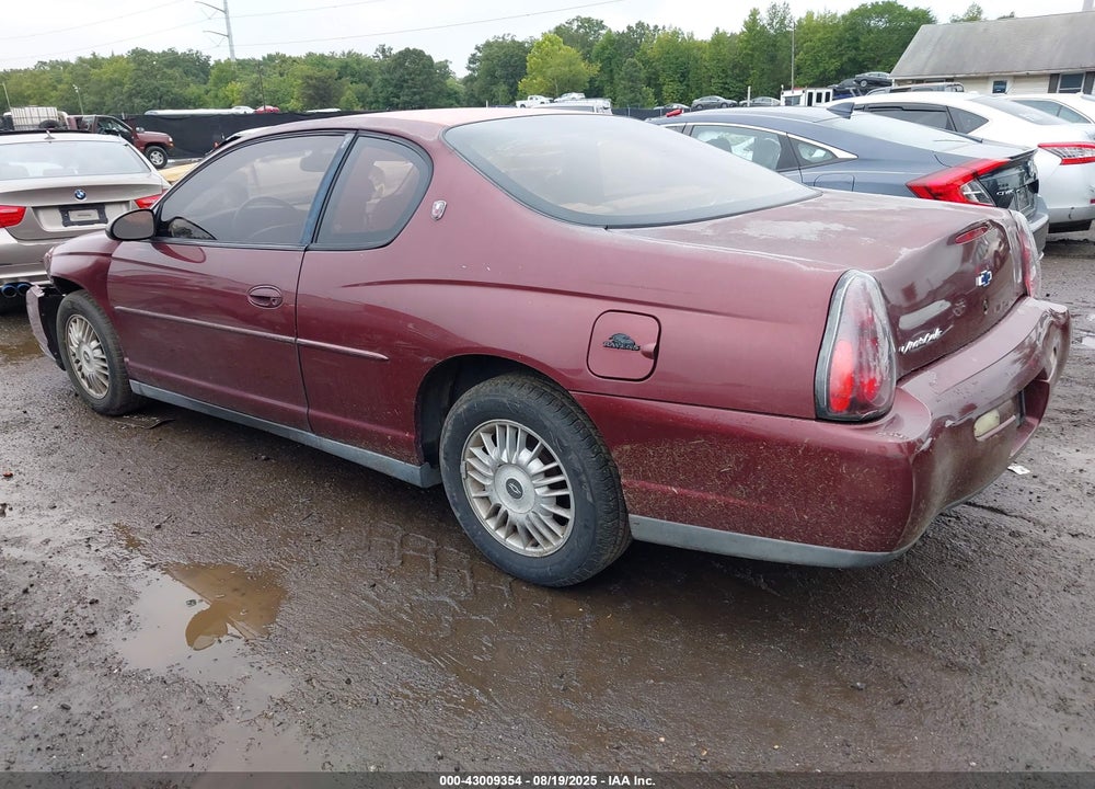 2000 CHEVROLET MONTE CARLO LS VIN: 2G1WW12E5Y9231221