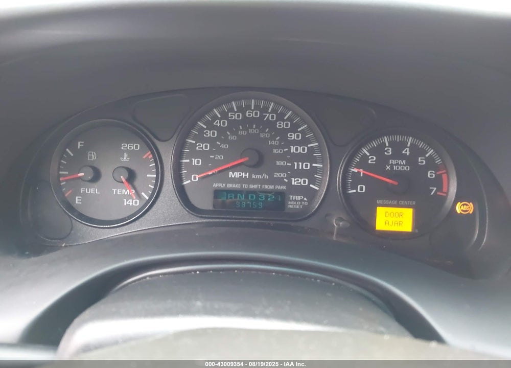 2000 CHEVROLET MONTE CARLO LS VIN: 2G1WW12E5Y9231221