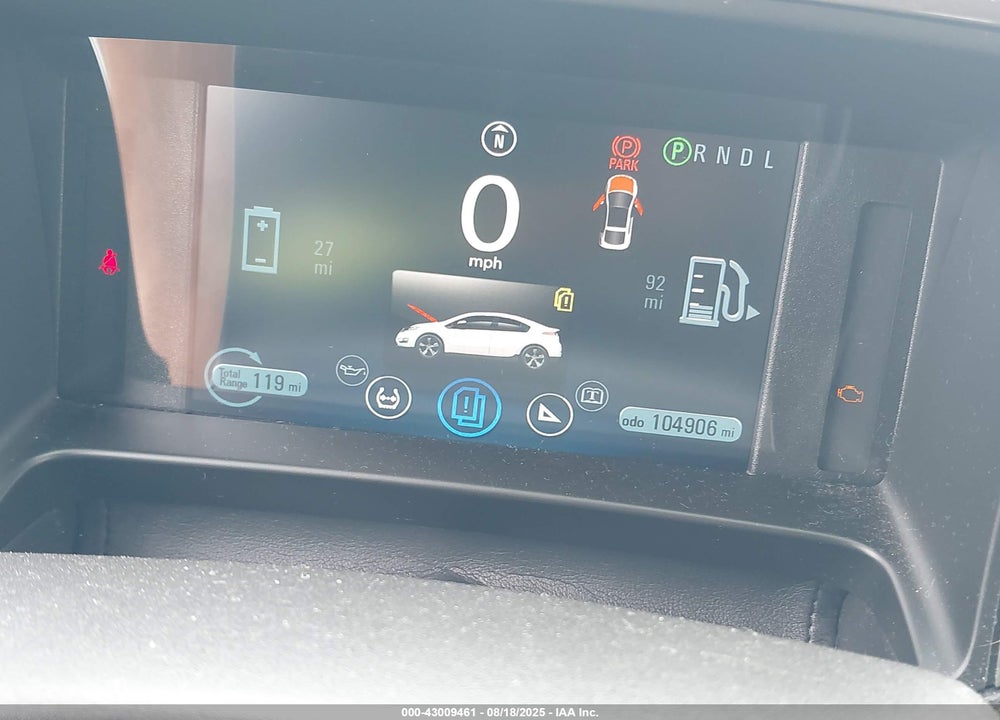 2012 CHEVROLET VOLT VIN: 1G1RB6E43CU125788