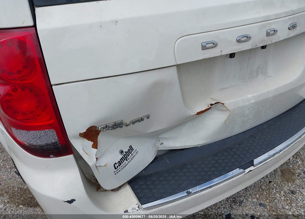 2012 DODGE GRAND CARAVAN SXT VIN: 2C4RDGCG1CR372132