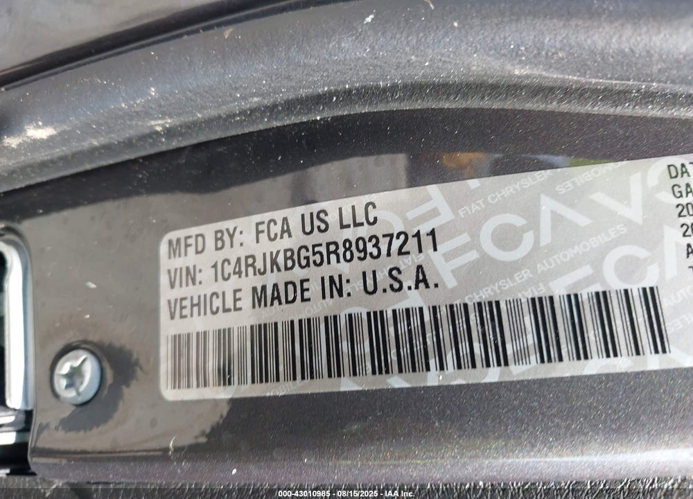 2024 JEEP GRAND CHEROKEE L VIN: 1C4RJKBG5R8937211