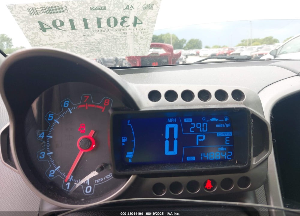 2012 CHEVROLET SONIC VIN: 1G1JC5SH7C4107435