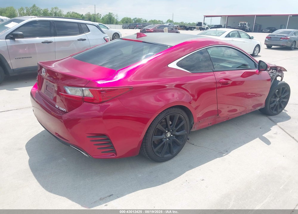 2016 LEXUS RC 200T VIN: JTHHA5BC0G5000189