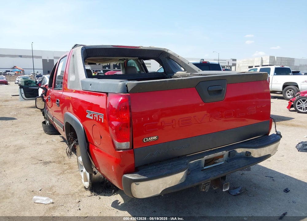 2004 CHEVROLET AVALANCHE 1500 VIN: 3GNEC12T84G231411