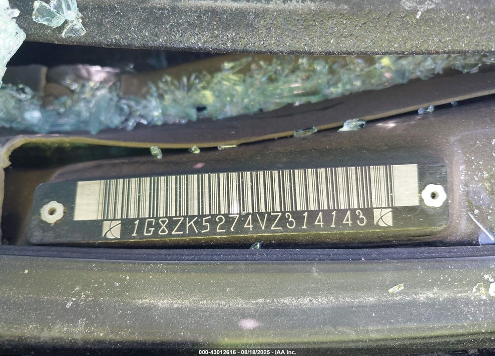 1997 SATURN SL SL2 VIN: 1G8ZK5274VZ314143