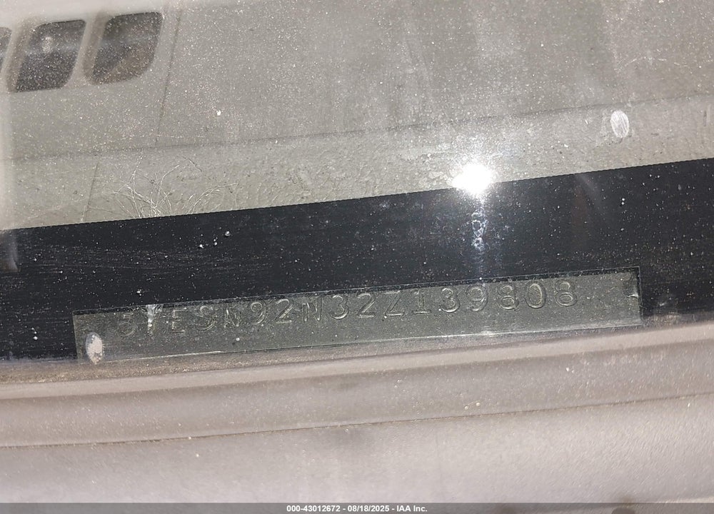 2002 TOYOTA TACOMA PRERUNNER V6 VIN: 5TESN92N32Z139808