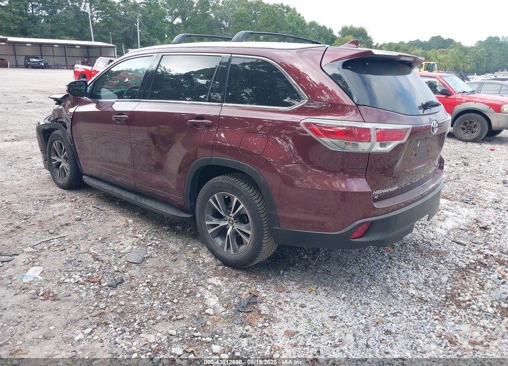 2016 TOYOTA HIGHLANDER VIN: 5TDKKRFH9GS168702