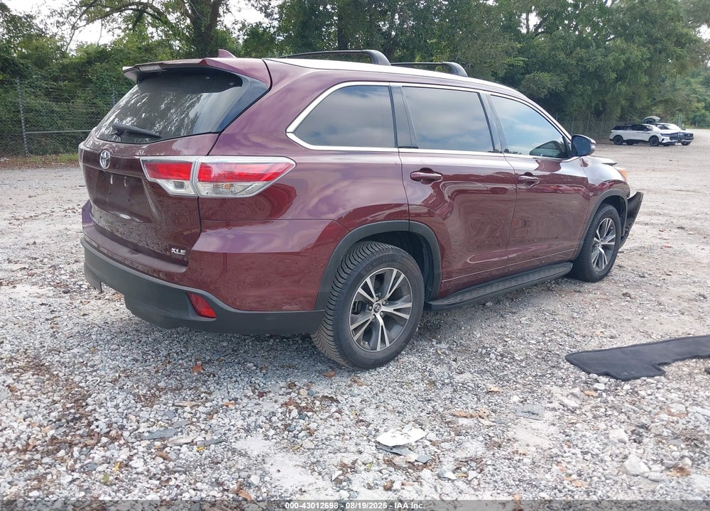 2016 TOYOTA HIGHLANDER VIN: 5TDKKRFH9GS168702