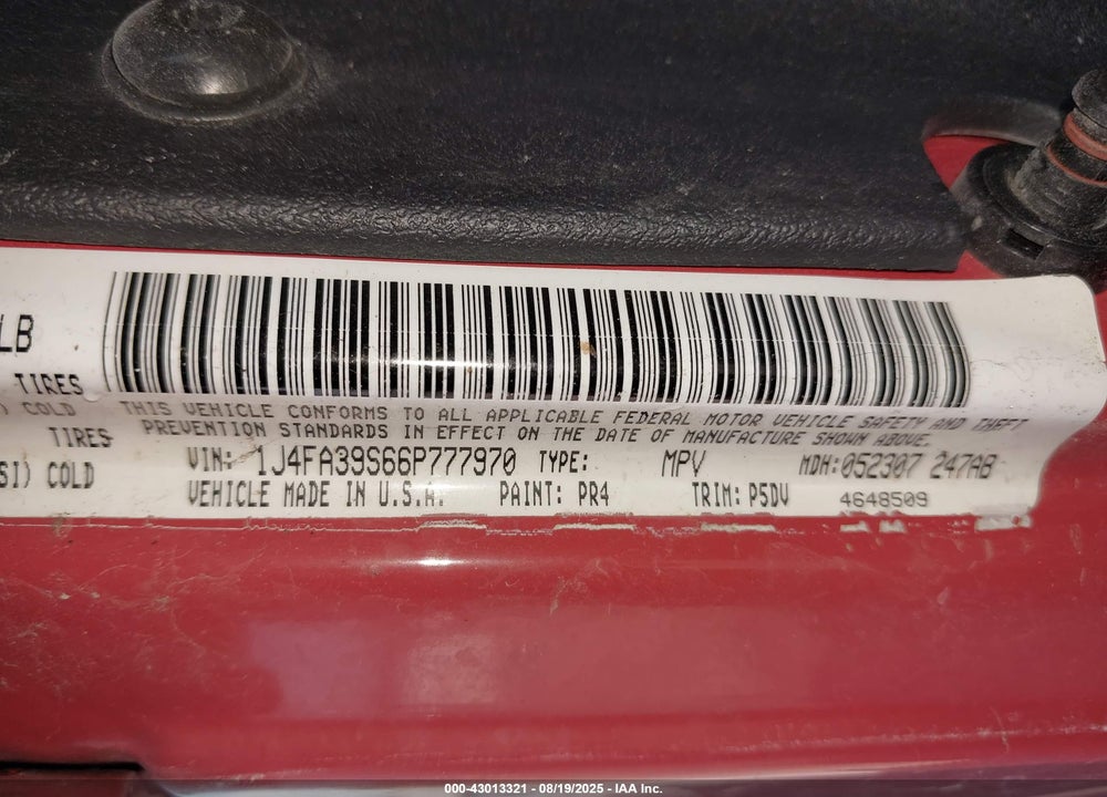 2006 JEEP WRANGLER X VIN: 1J4FA39S66P777970