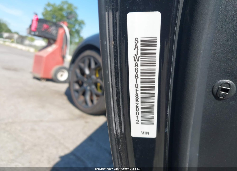 2015 JAGUAR F-TYPE VIN: SAJWA6AT0F8K20012