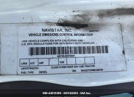 2021 INTERNATIONAL LT VIN: 3HCDZTZR4ML684704