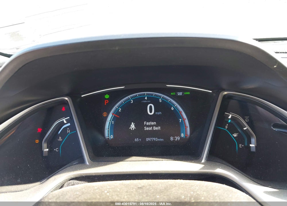 2019 HONDA CIVIC VIN: 19XFC1F32KE215494