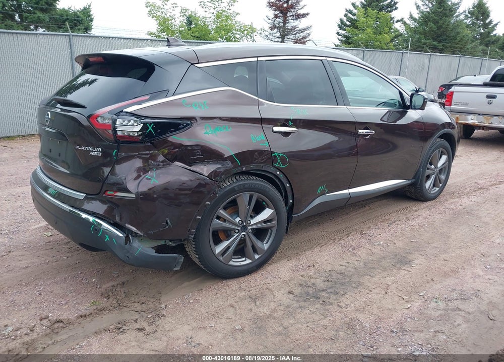 2019 NISSAN MURANO VIN: 5N1AZ2MSXKN142388