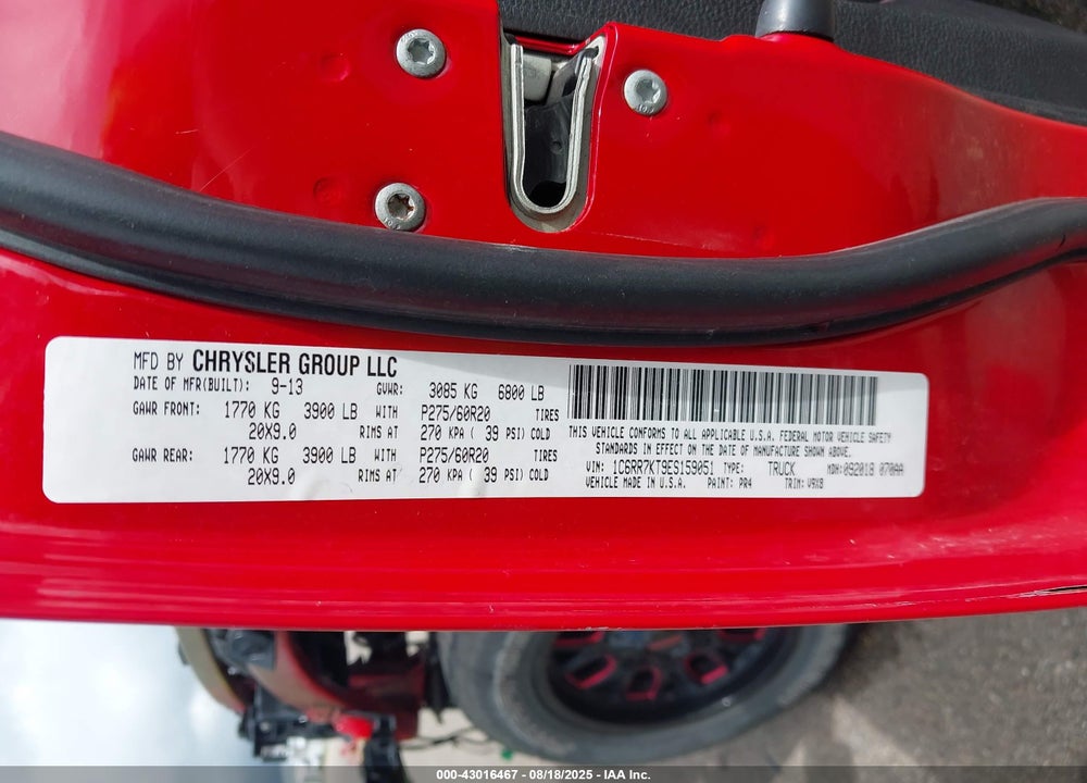 2014 RAM 1500 EXPRESS VIN: 1C6RR7KT9ES159051