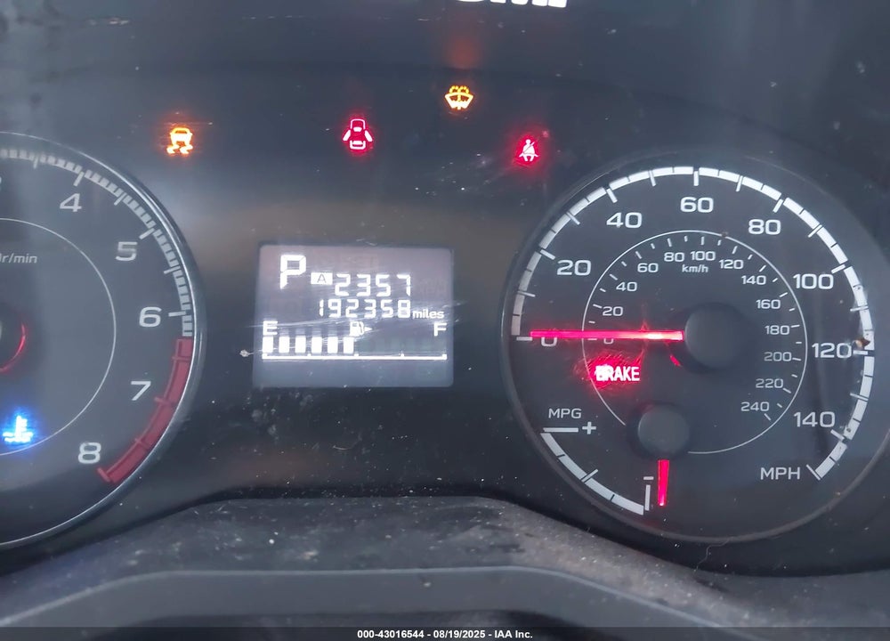 2019 SUBARU CROSSTREK 2.0I PREMIUM VIN: JF2GTACC2K8257331