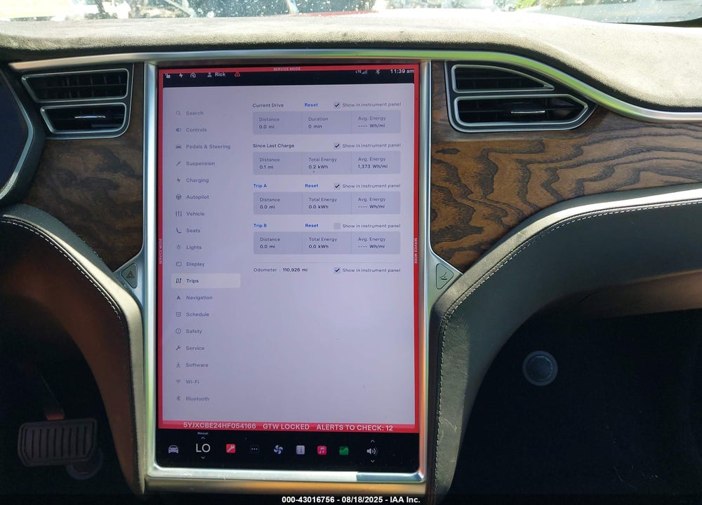 2017 TESLA MODEL X 100D/75D/90D VIN: 5YJXCBE24HF054166
