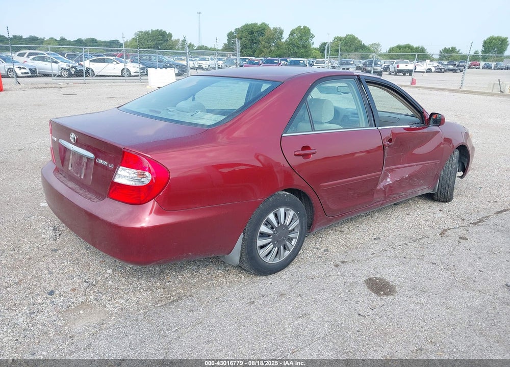 2002 TOYOTA CAMRY LE VIN: 4T1BE32K12U031064