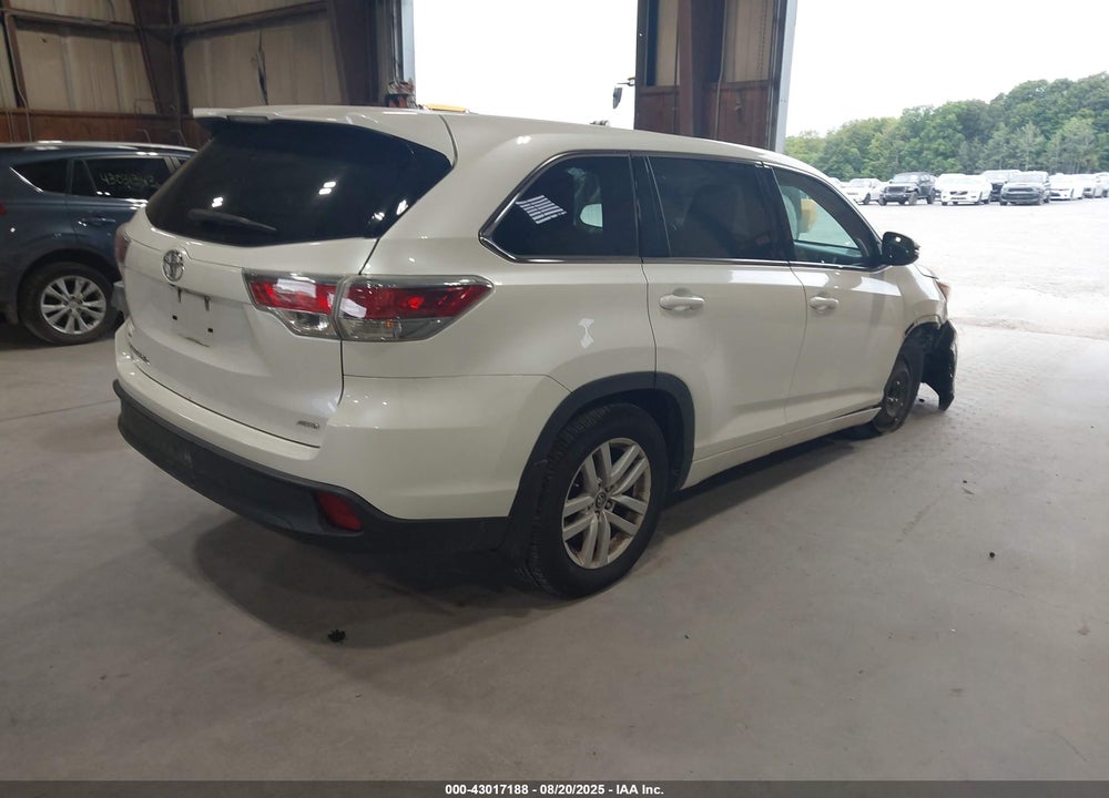 2016 TOYOTA HIGHLANDER VIN: 5TDBKRFH7GS344324