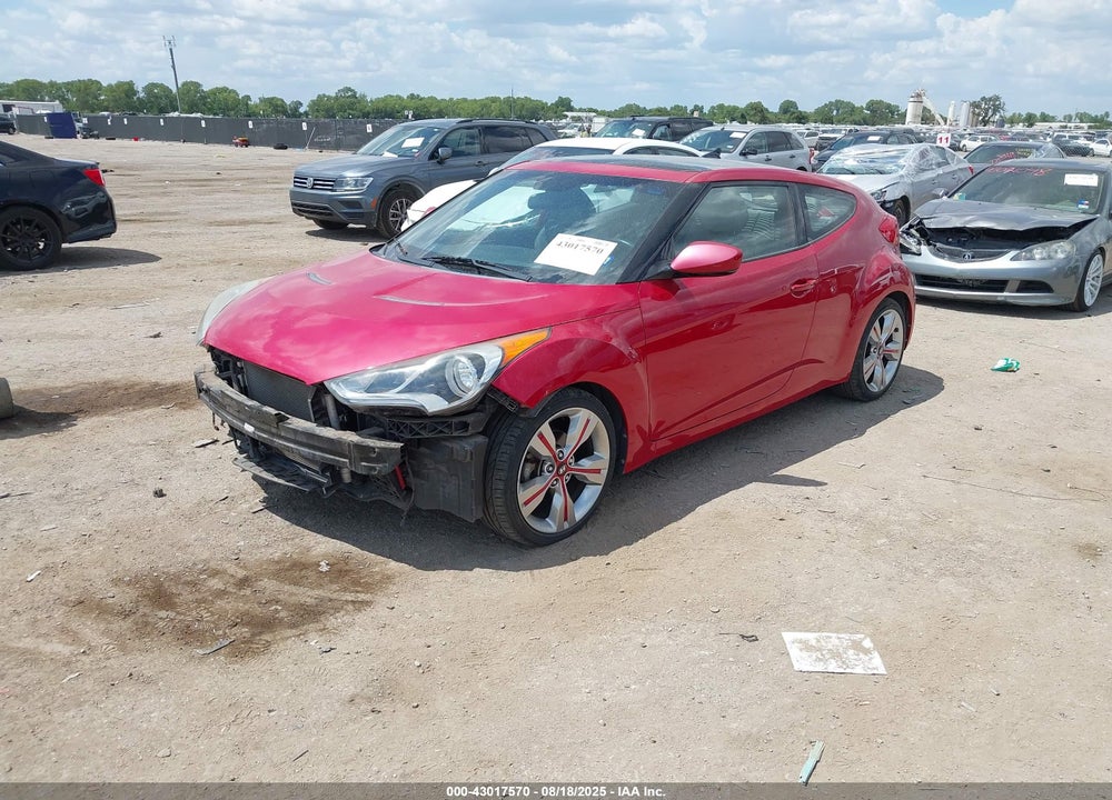 2013 HYUNDAI VELOSTER BASE W/GRAY VIN: KMHTC6AD1DU142957