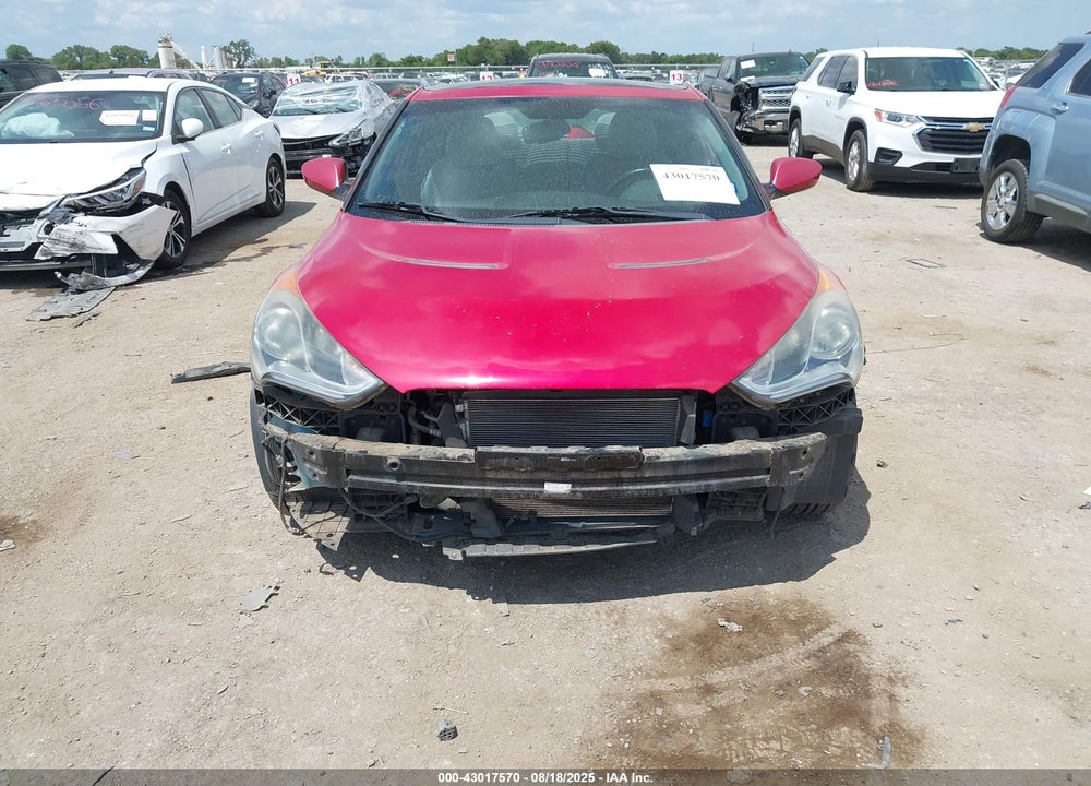 2013 HYUNDAI VELOSTER BASE W/GRAY VIN: KMHTC6AD1DU142957