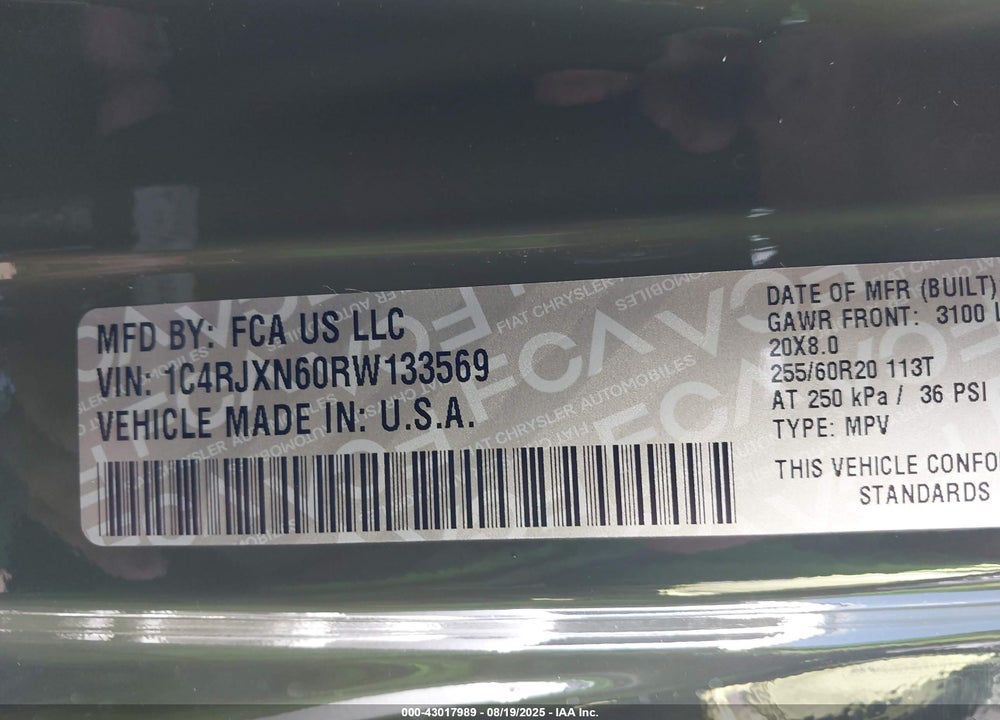 2024 JEEP WRANGLER / VIN: 1C4RJXN60RW133569