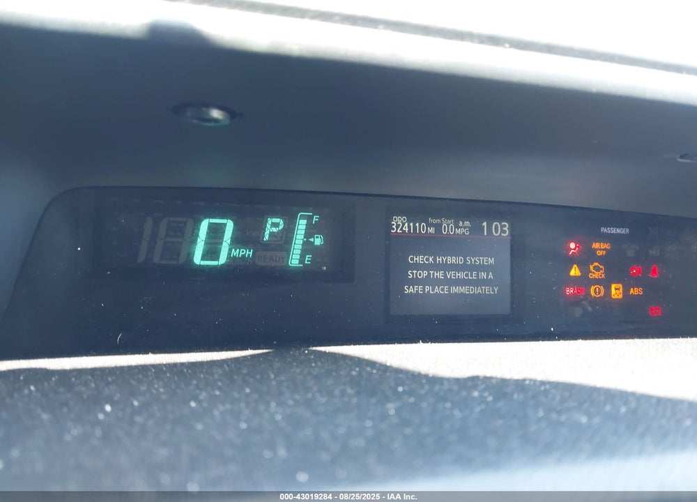2012 TOYOTA PRIUS C ONE VIN: JTDKDTB34C1506323