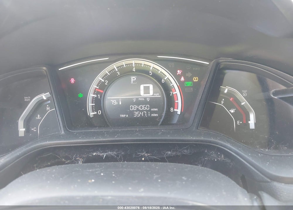 2017 HONDA CIVIC VIN: 19XFC2F52HE034833