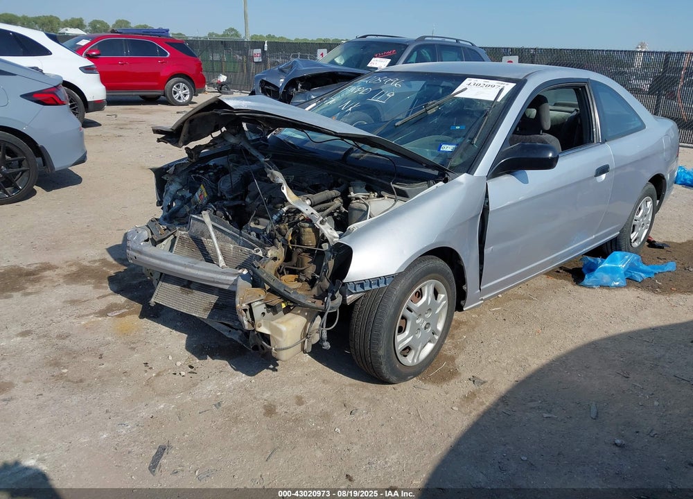 2001 HONDA CIVIC LX VIN: 1HGEM22531L112534