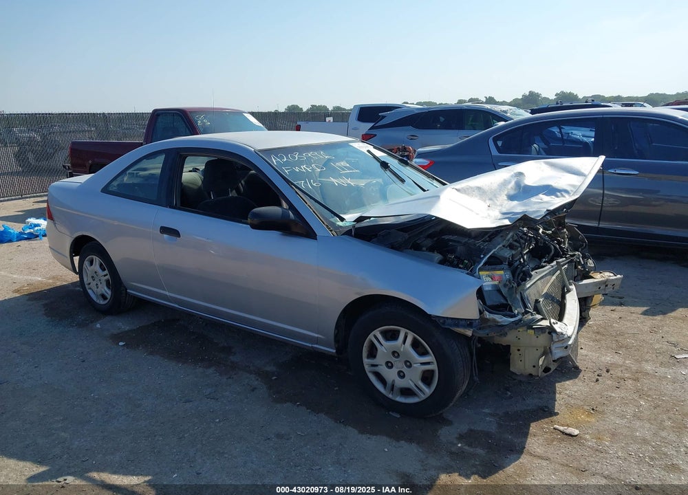 2001 HONDA CIVIC LX VIN: 1HGEM22531L112534