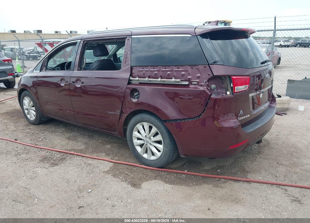 2016 KIA SEDONA EX VIN: KNDMC5C11G6116647