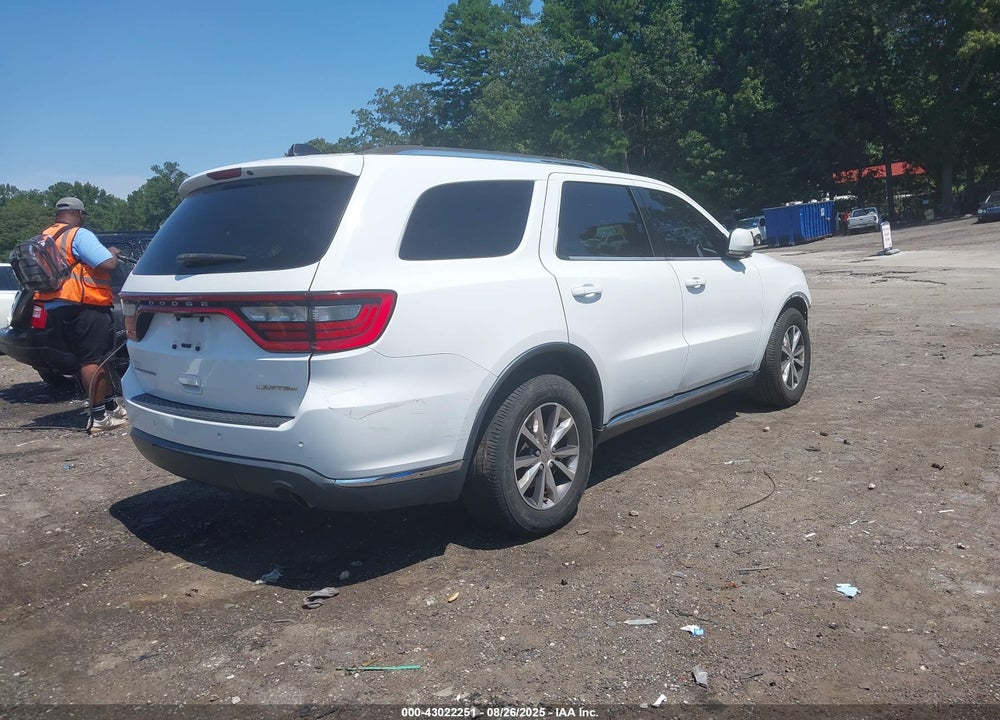 2016 DODGE DURANGO LIMITED VIN: 1C4RDHDG3GC373981