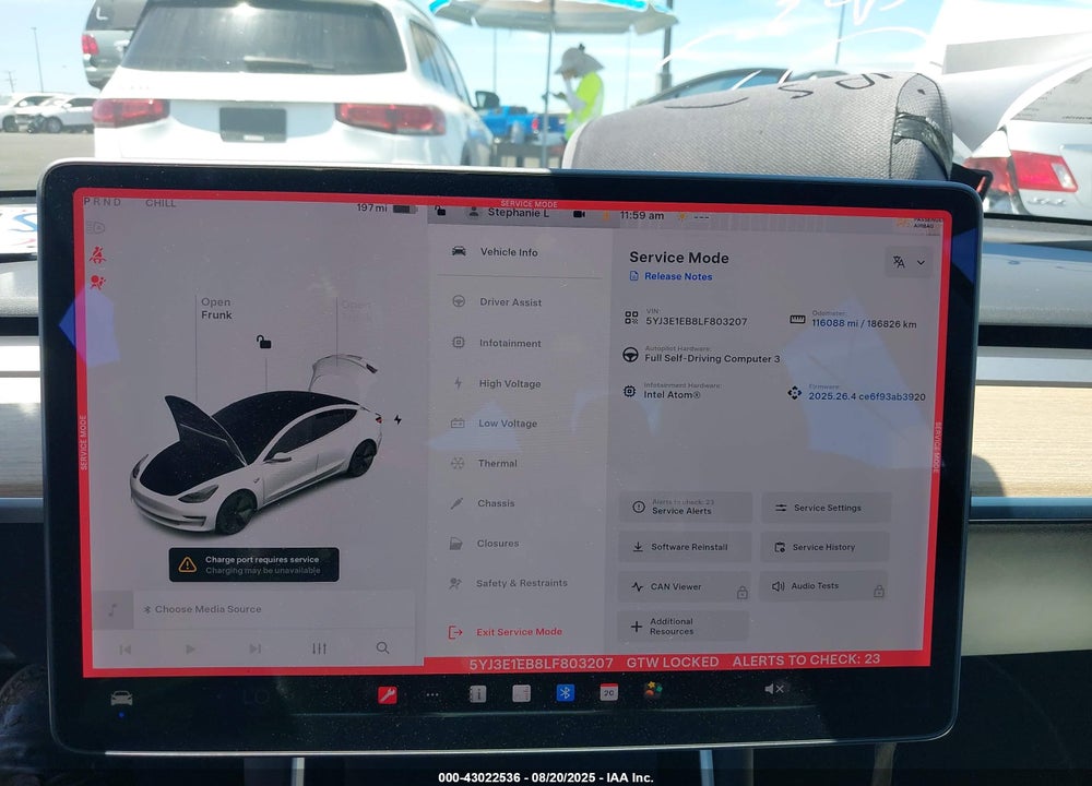 2020 TESLA MODEL 3 VIN: 5YJ3E1EB8LF803207