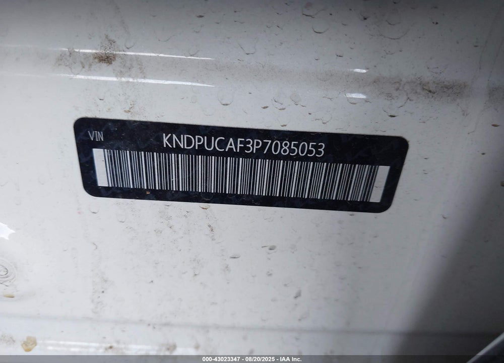 2023 KIA SPORTAGE VIN: KNDPUCAF3P7085053