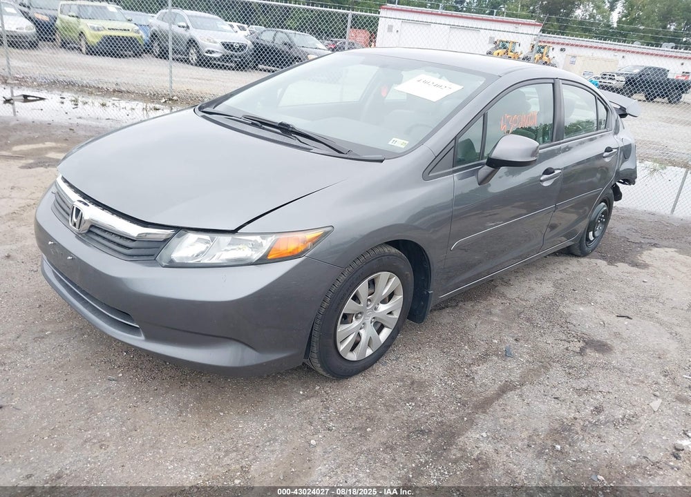2012 HONDA CIVIC LX VIN: 19XFB2F59CE302949