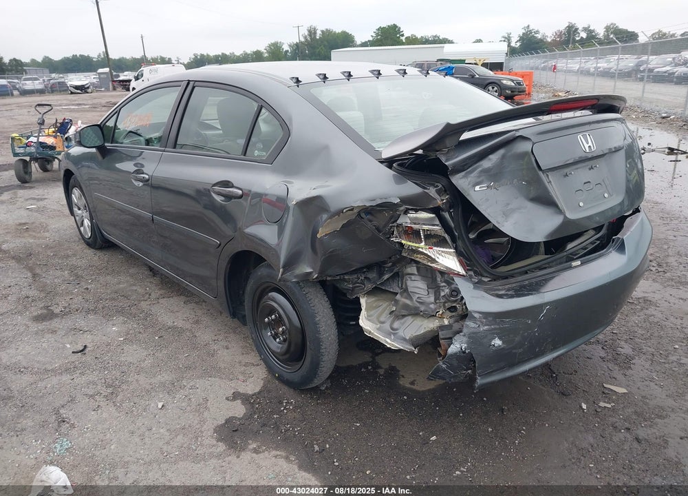 2012 HONDA CIVIC LX VIN: 19XFB2F59CE302949