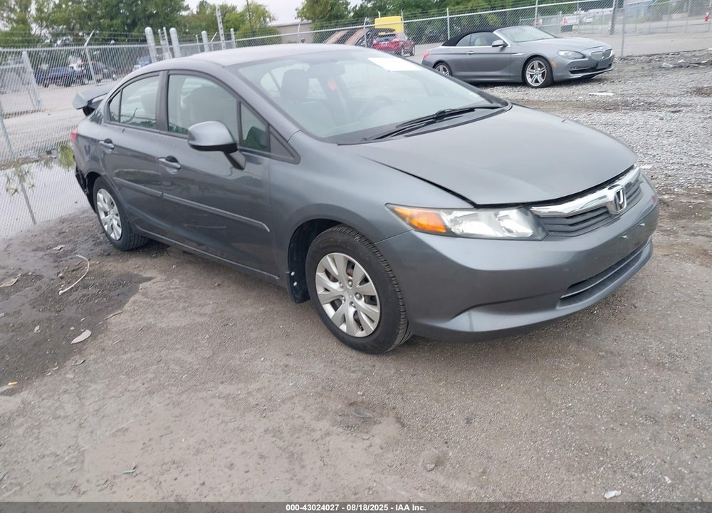 2012 HONDA CIVIC LX VIN: 19XFB2F59CE302949