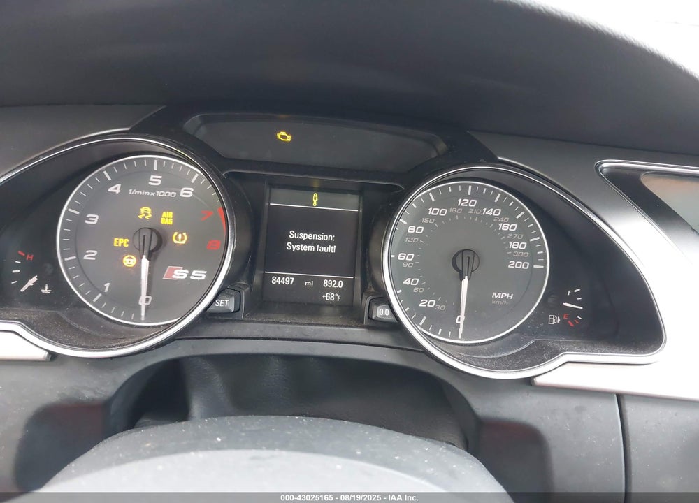 2012 AUDI S5 VIN: WAUVVAFR3CA001917