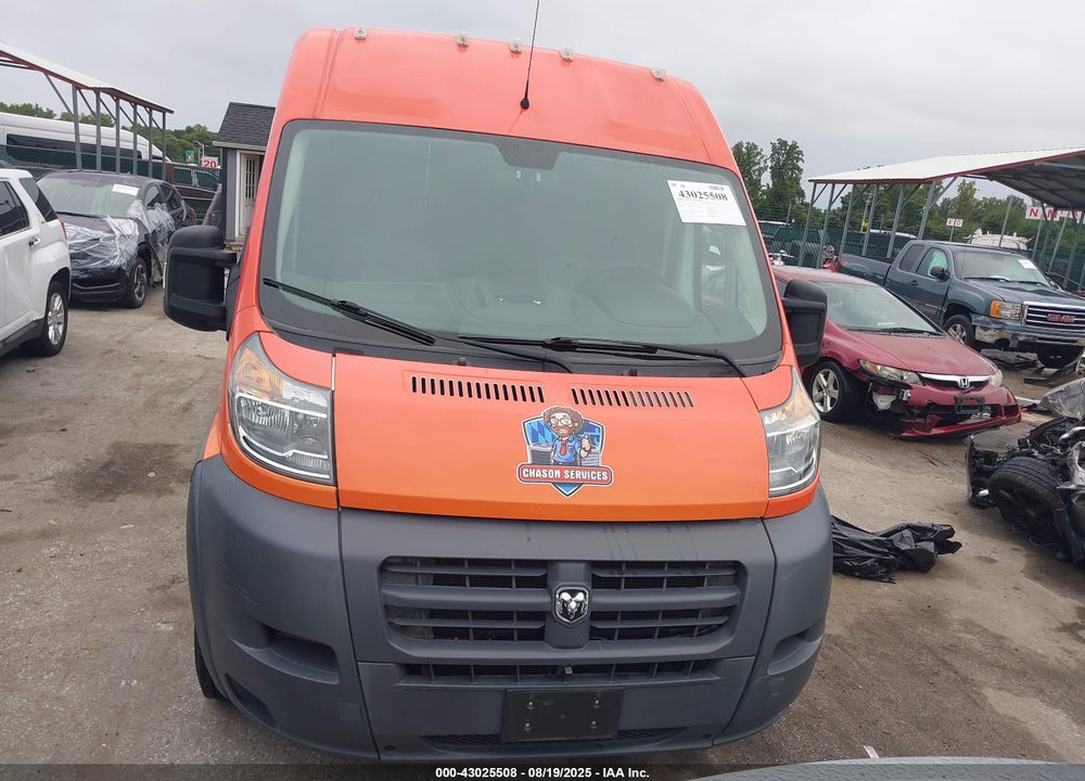 2017 RAM PROMASTER 2500 HIGH ROOF 159 WB VIN: 3C6TRVDG3HE519190